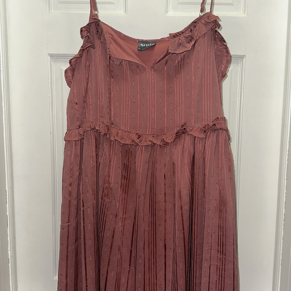 Pink Arula Dress | Pink Spaghetti Strap Dress